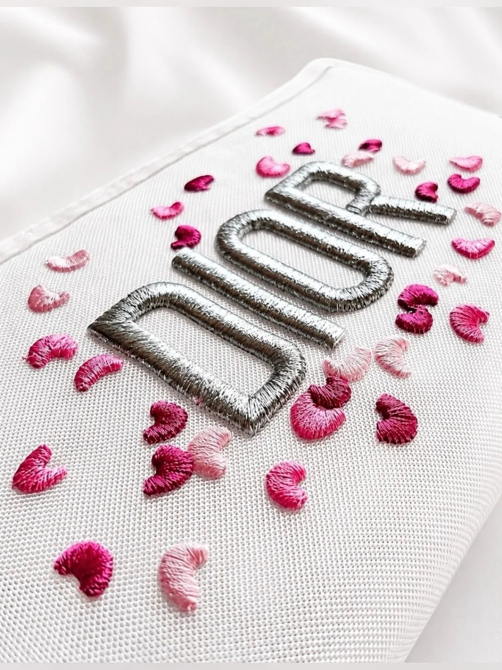 GWP Dior Beauty White Cosmetic Pouch w/ Embroidery
